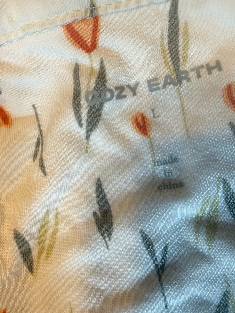 Cozy Earth Bamboo Pajamas LARGE Limited Edition Sienna Tulip Ophra’s Fav Corded - Picture 8 of 16